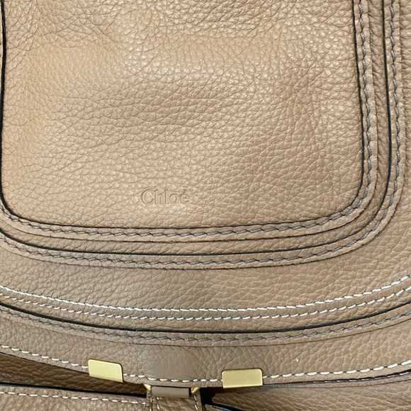 Chloé Medium Marcie Leather Satchel (Desert Taupe) - Picture 4 of 11